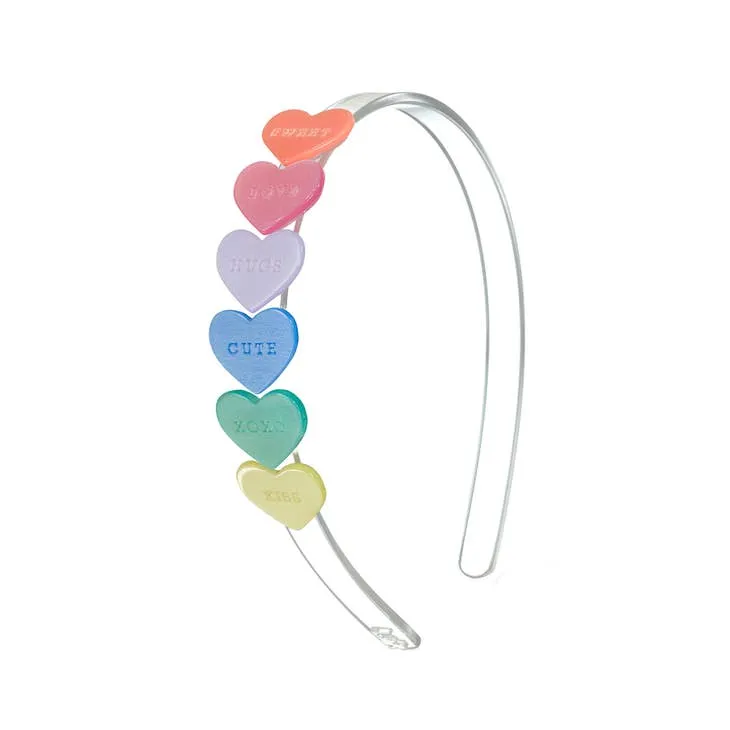 Lilies & Roses Centipede Heart Headband - Candy Hearts