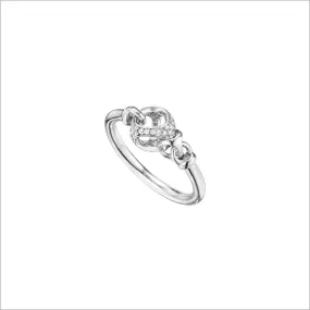 Linked By Love Sterling Silver & Diamond Ring