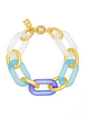 Lucite Link Bracelet | Blue