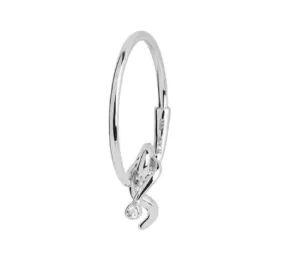 MBF Fall Diamond Hoop, 14k White Gold