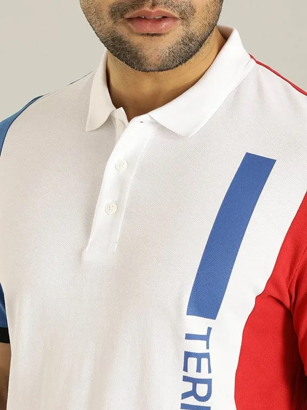 Men Color Block Polo T-Shirt