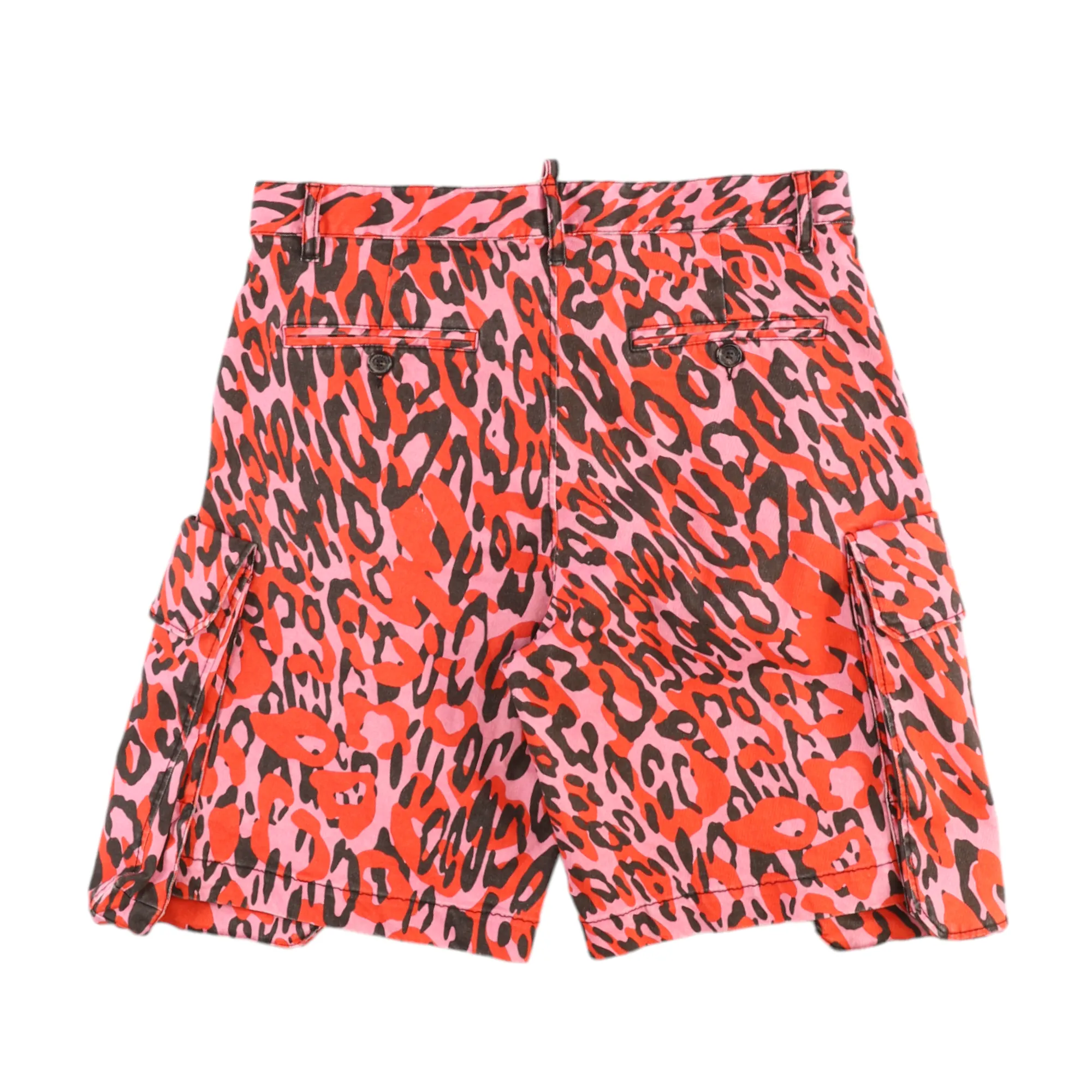 Men's Leopard Print Shorts Pink Size IT 48 / UK 32