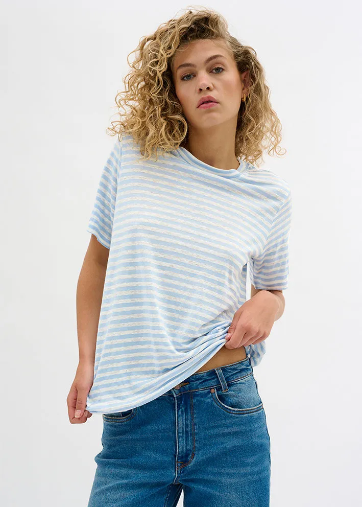 My Essential Wardrobe Lisa T-shirt - Clear Sky Striped