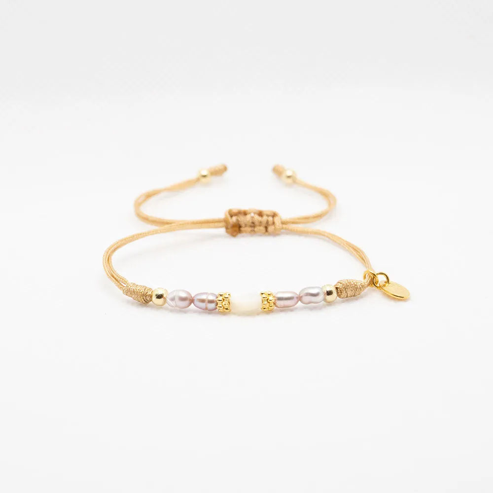 Nacar Heart Pink Pearl Bracelet