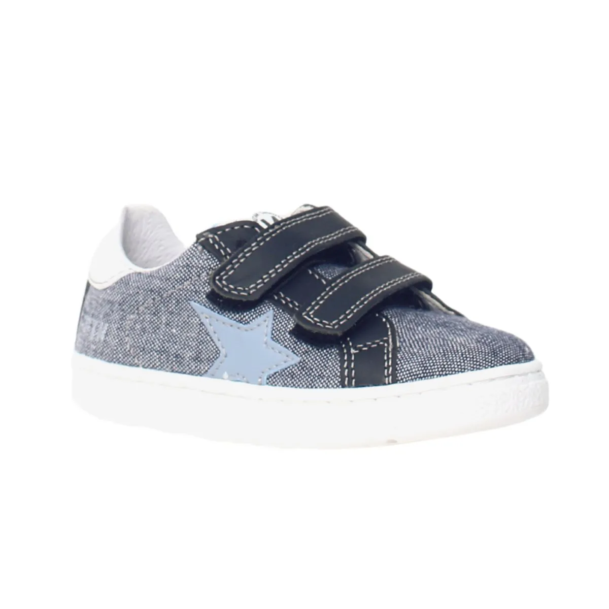 Naturino Boy's (Sizes 28-33) Black Denim/Lite Blue Star Velcro