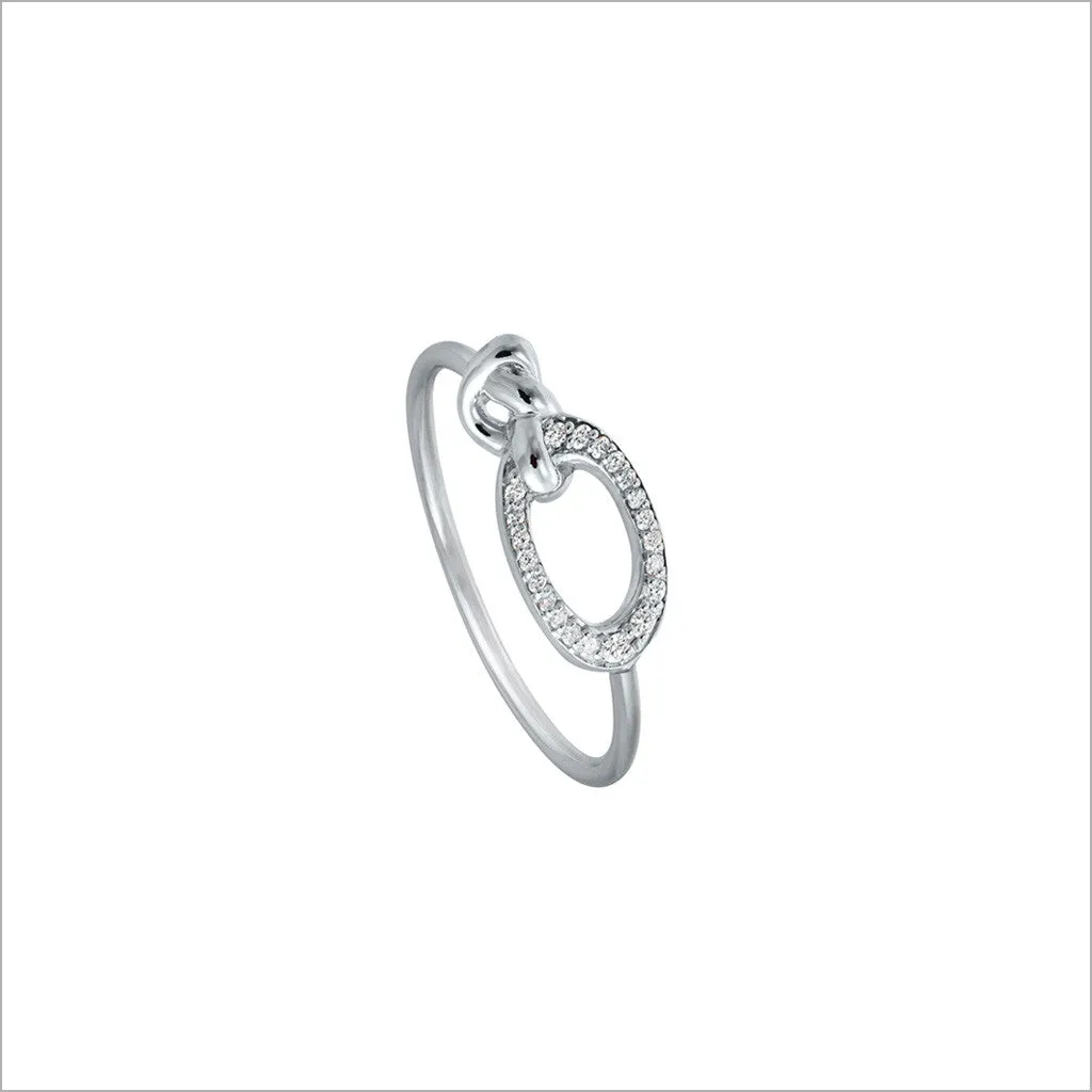 Nodo 18K White Gold & Diamond Ring