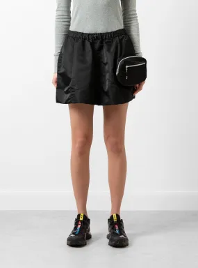 Nylon Twill Skirt Black