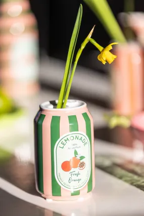 Orange Lemonade Can Vase