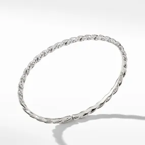 Pavéflex Bracelet in 18K White Gold with Diamonds, 3.5mm