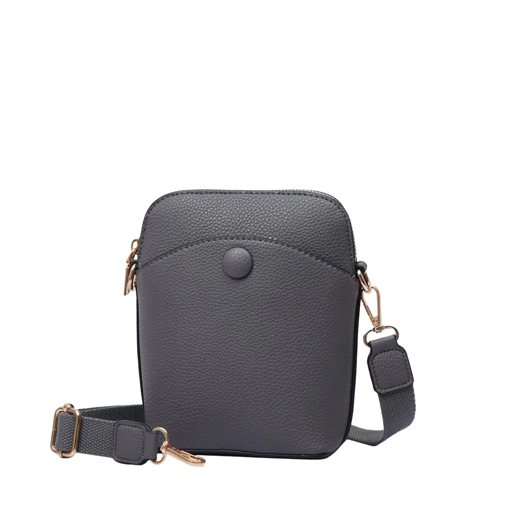 Pebbled Faux Leather Mini Crossbody Bag