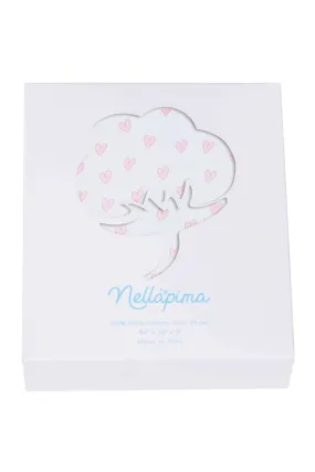 Pink Heart Print Crib Sheets