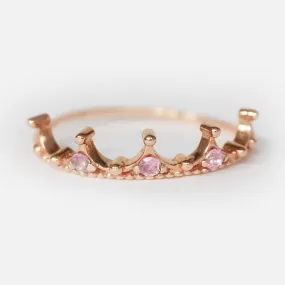 Pink Sapphire Crown Ring Isolde