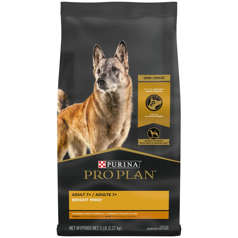 Purina Pro Plan Bright Mind Chicken & Rice Formula Senior Dry Dog Food