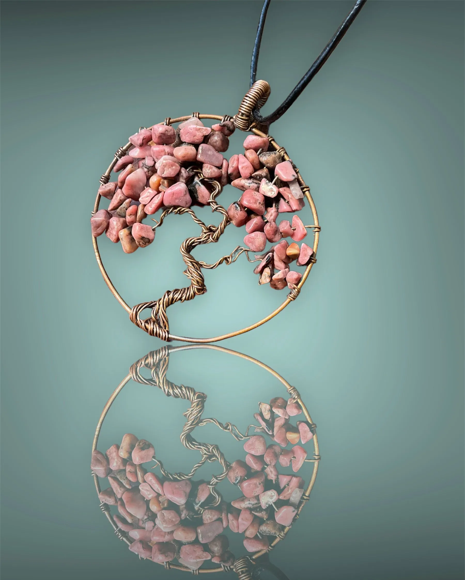 Rhodonite Tree of Life Pendant