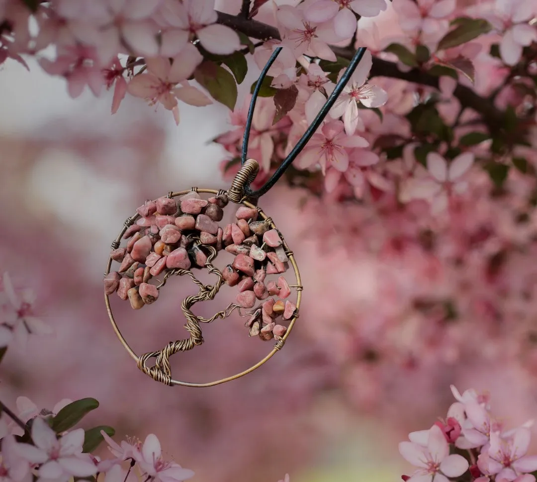 Rhodonite Tree of Life Pendant