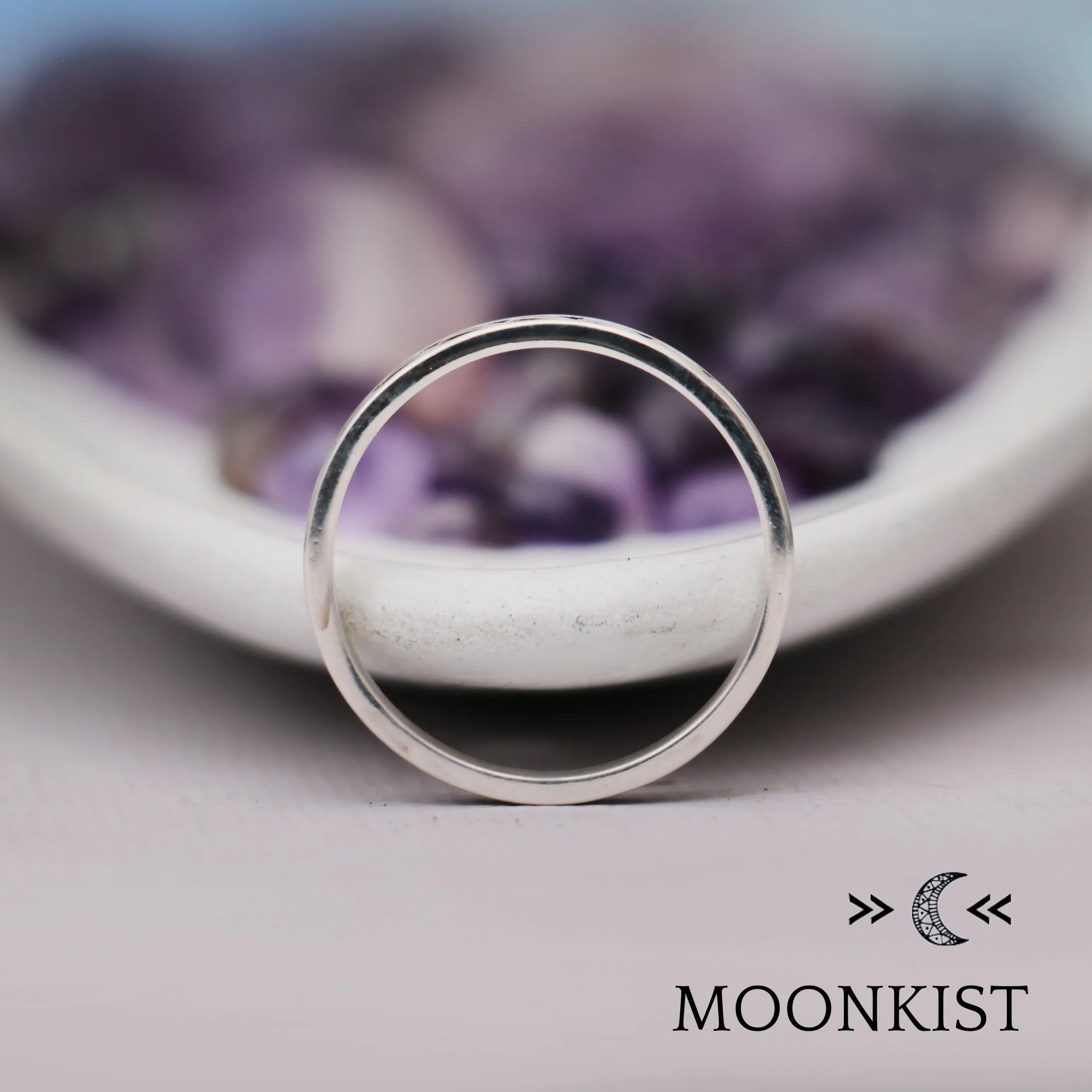 Sterling Silver Infinity Scroll Wedding Band | Moonkist Designs