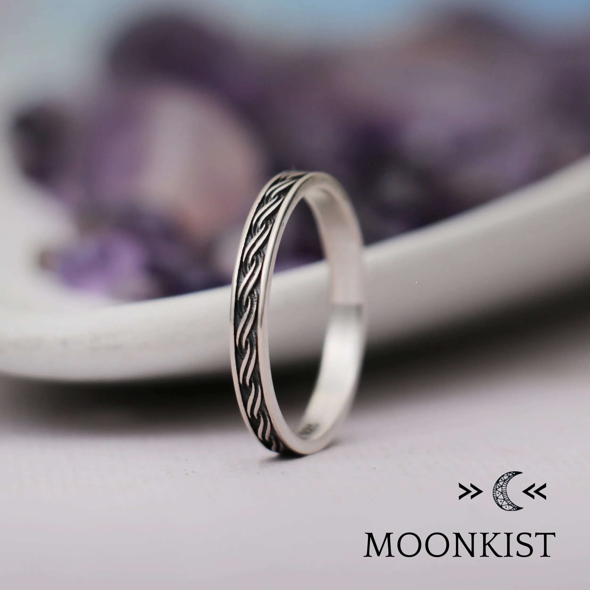 Sterling Silver Infinity Scroll Wedding Band | Moonkist Designs