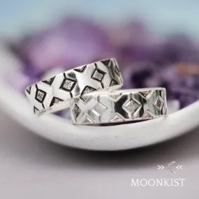 Sterling Silver XOXO Narrow Wedding Band | Moonkist Designs