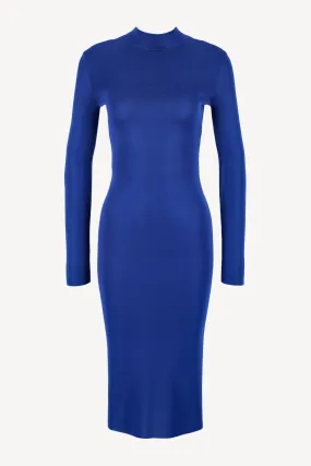 Strickkleid High Neck in Cobalt