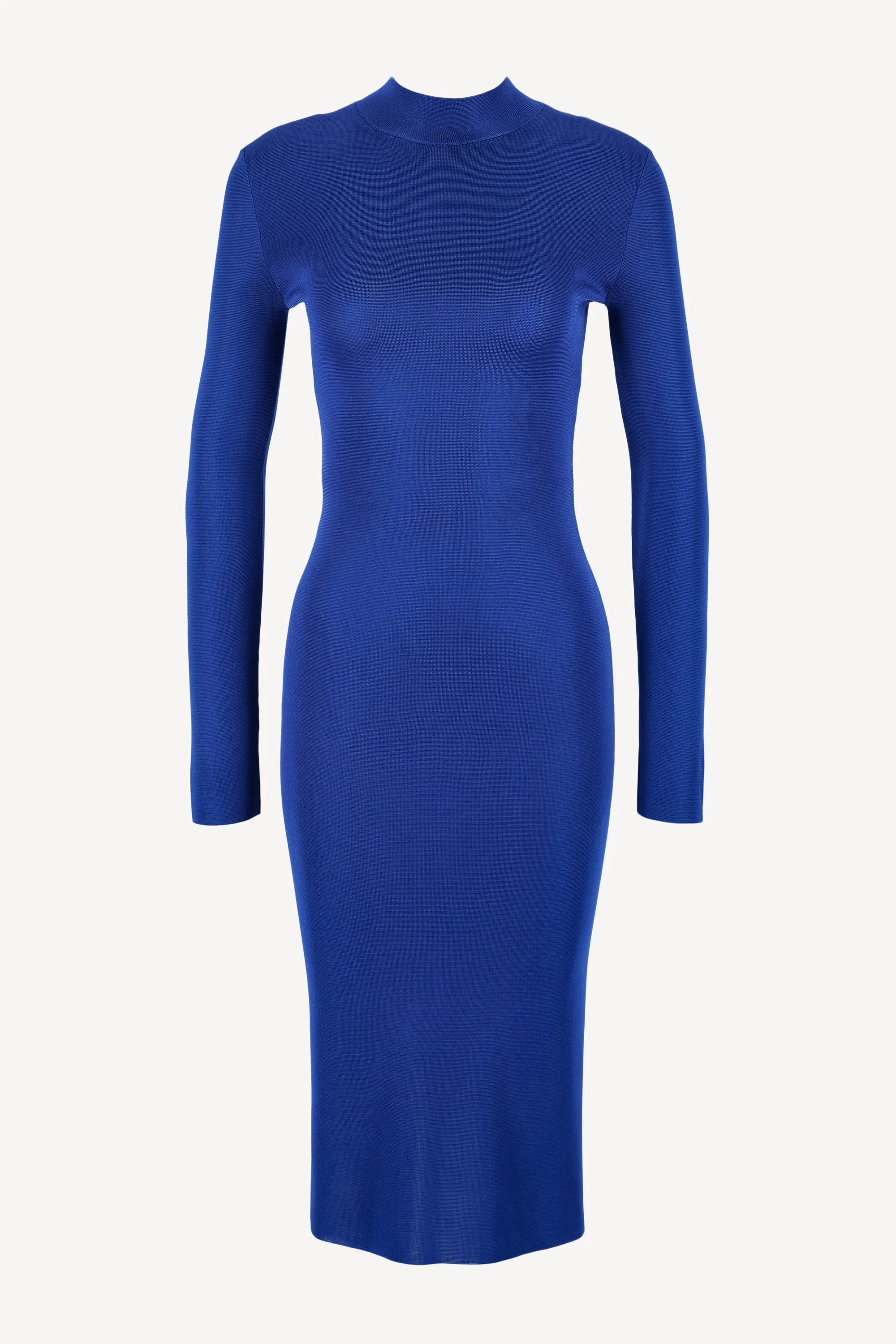 Strickkleid High Neck in Cobalt