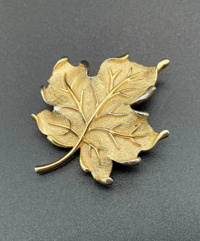 【USA輸入】 ヴィンテージ TRIFARI リーフ ブローチ/Vintage TRIFARI Leaf Brooch