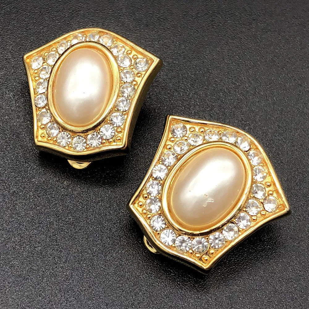 【USA輸入】ヴィンテージ E.PEARL イヤリング/Vintage E.PEARL Clip On Earrings