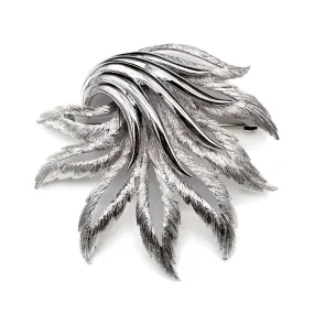 【USA輸入】ヴィンテージ MONET シルバートーン アブストラクト ブローチ/Vintage MONET Silver Abstract Brooch