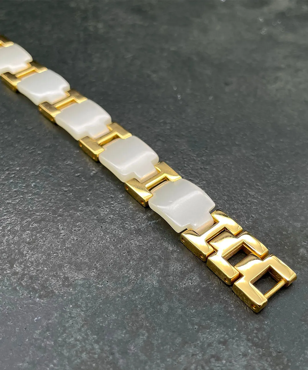 【USA輸入】ヴィンテージ アイボリー ゴールド ブレスレット/Vintage Ivory Gold Bracelet