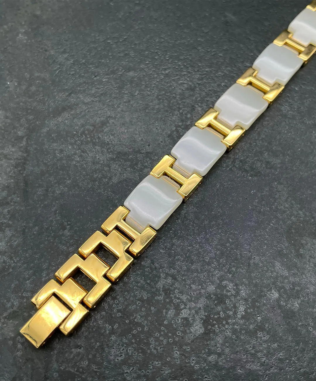 【USA輸入】ヴィンテージ アイボリー ゴールド ブレスレット/Vintage Ivory Gold Bracelet