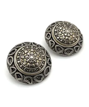 【USA輸入】ヴィンテージ  エキゾチック サークル イヤリング/Vintage Exotic Circle Clip On Earrings